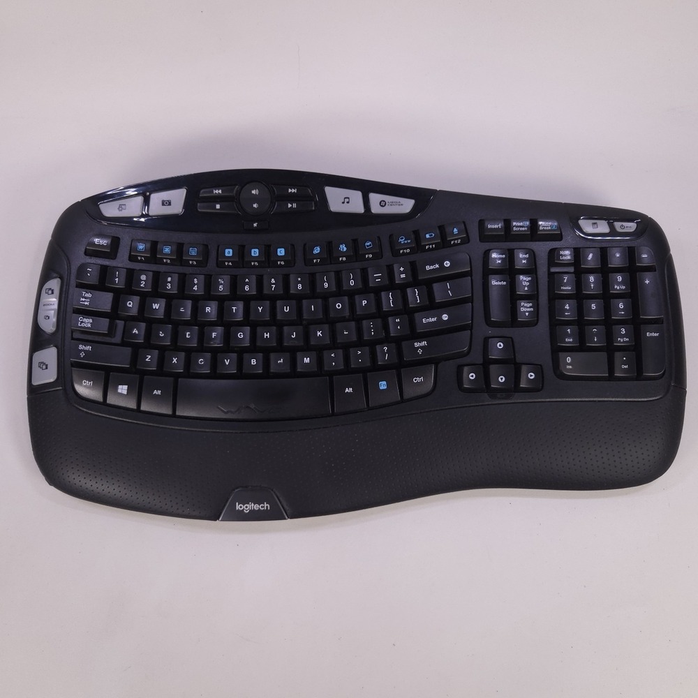 Logitech K350 Comfort Wave‎ Wireless Keyboard NO USB Dongle Powers On
